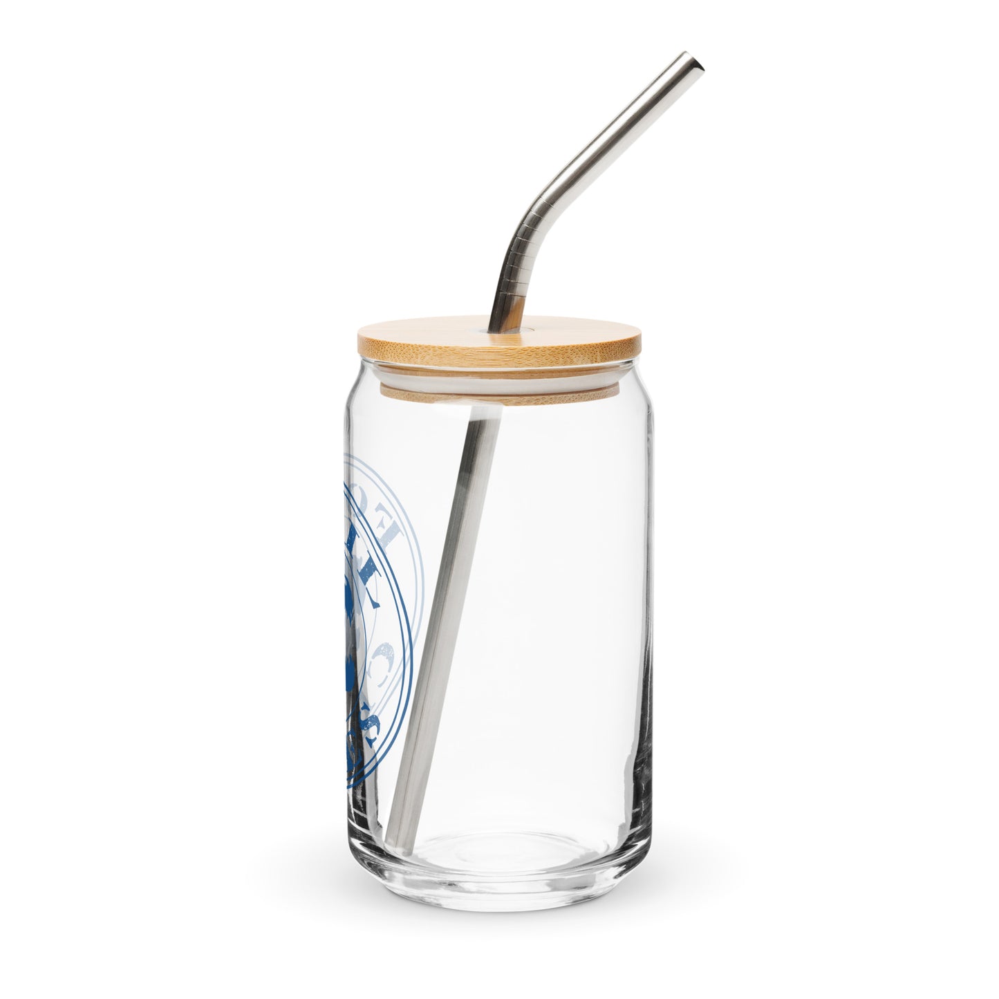 Fossil Crates 16 oz. Glass with Lid and Straw
