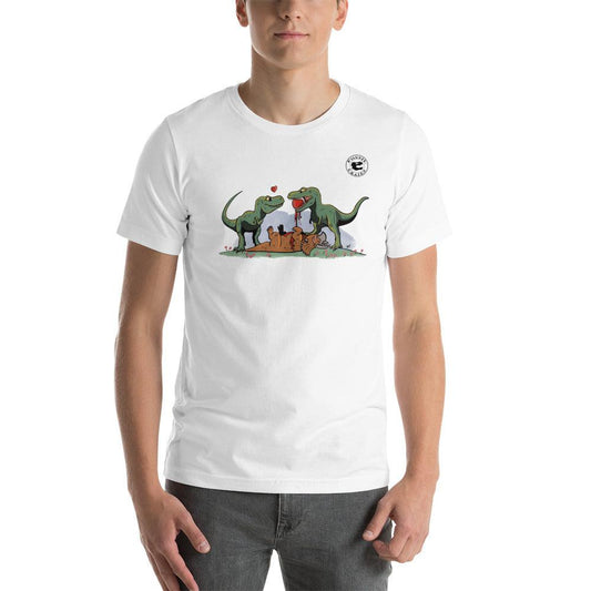 T. rex Love Story Unisex T-Shirt - Fossil Crates Shirts & Tops