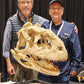 Dr. Brian Curtice and Dr. Dave Kraus with Majungasaurus Life-Size Skull Cast