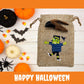 Triceratops Tooth Cast with Halloween Gift Bag and Artwork - Frankenstein