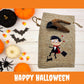 Triceratops Tooth Cast Halloween Gift Bag and Artwork - Vampire Kid