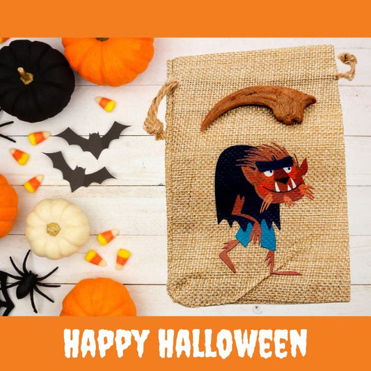 Velociraptor Killing Claw Cast Halloween Gift Bag and Artwork - Werewolf