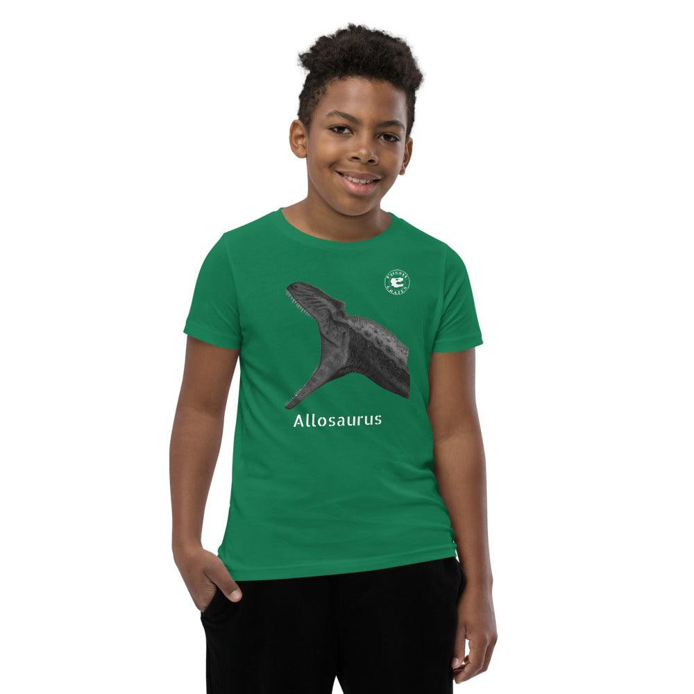 Allosaurus Youth Short Sleeve T-Shirt - Fossil Crates Shirts & Tops