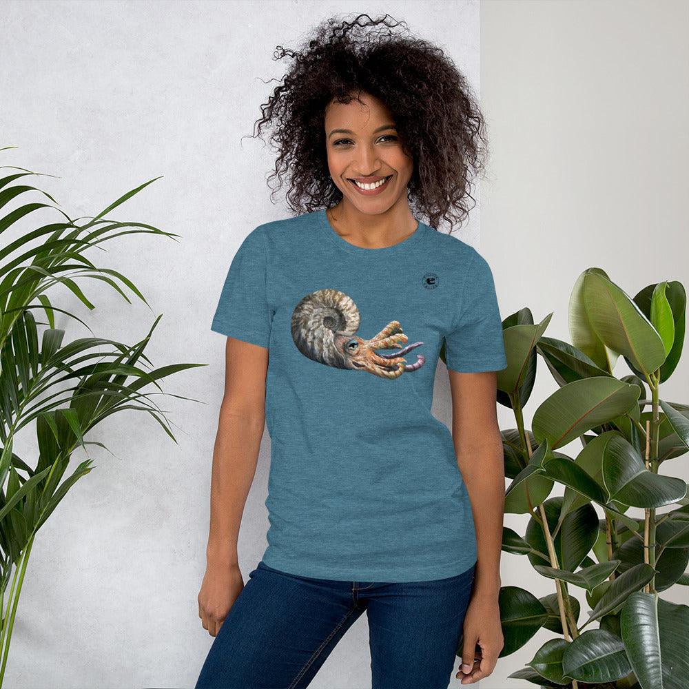 Ammonite Darker Colors Unisex T-Shirt - Fossil Crates Ammonite T-Shirt