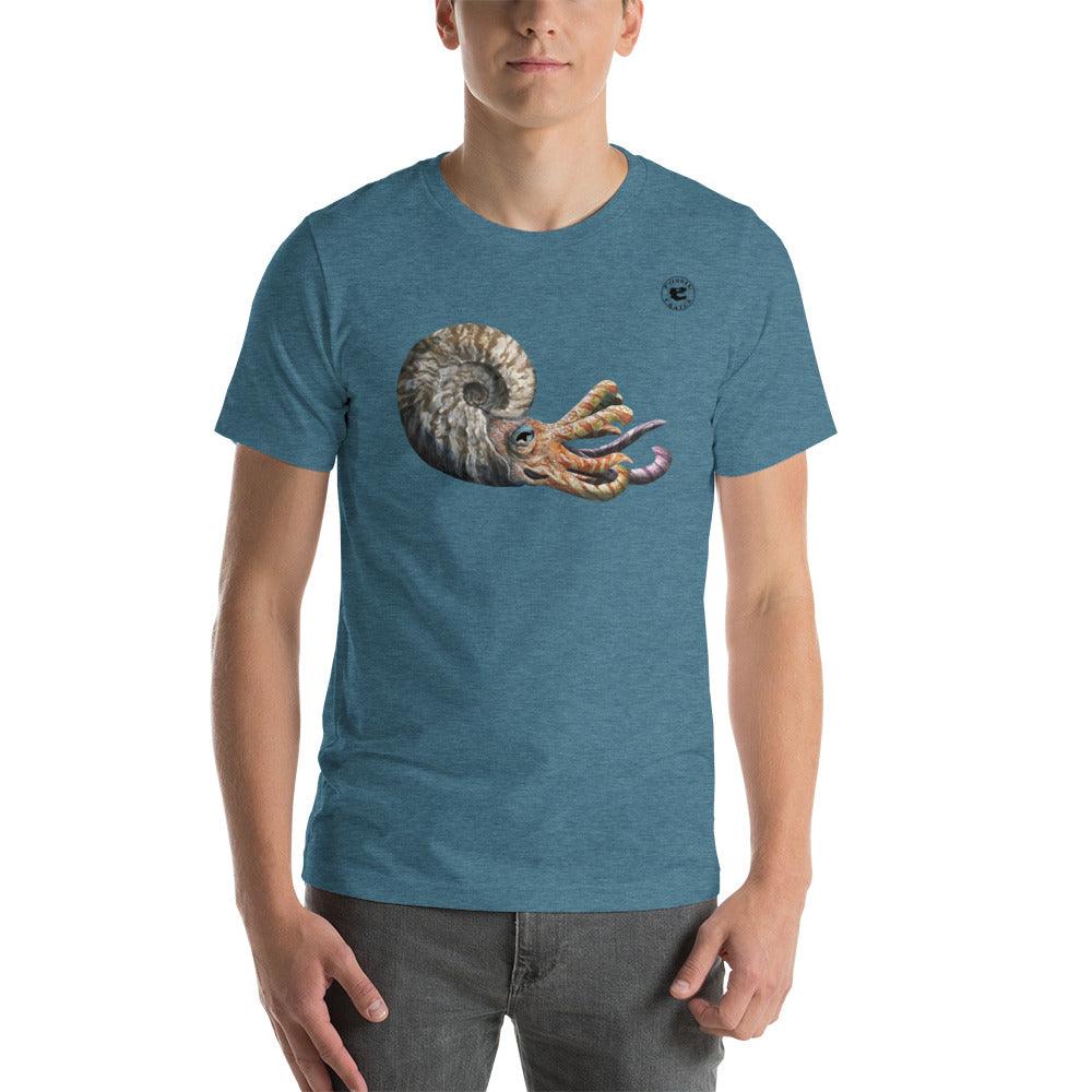 Ammonite Darker Colors Unisex T-Shirt - Fossil Crates Ammonite T-Shirt