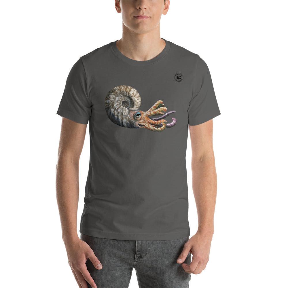 Ammonite Darker Colors Unisex T-Shirt - Fossil Crates Ammonite T-Shirt