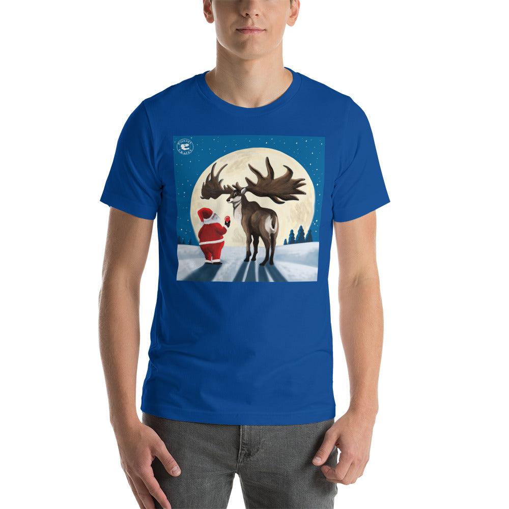 Christmas Megaloceros Unisex T-Shirt in true royal