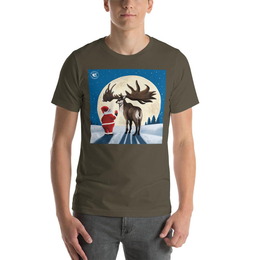 Christmas Megaloceros Unisex T-Shirt in army