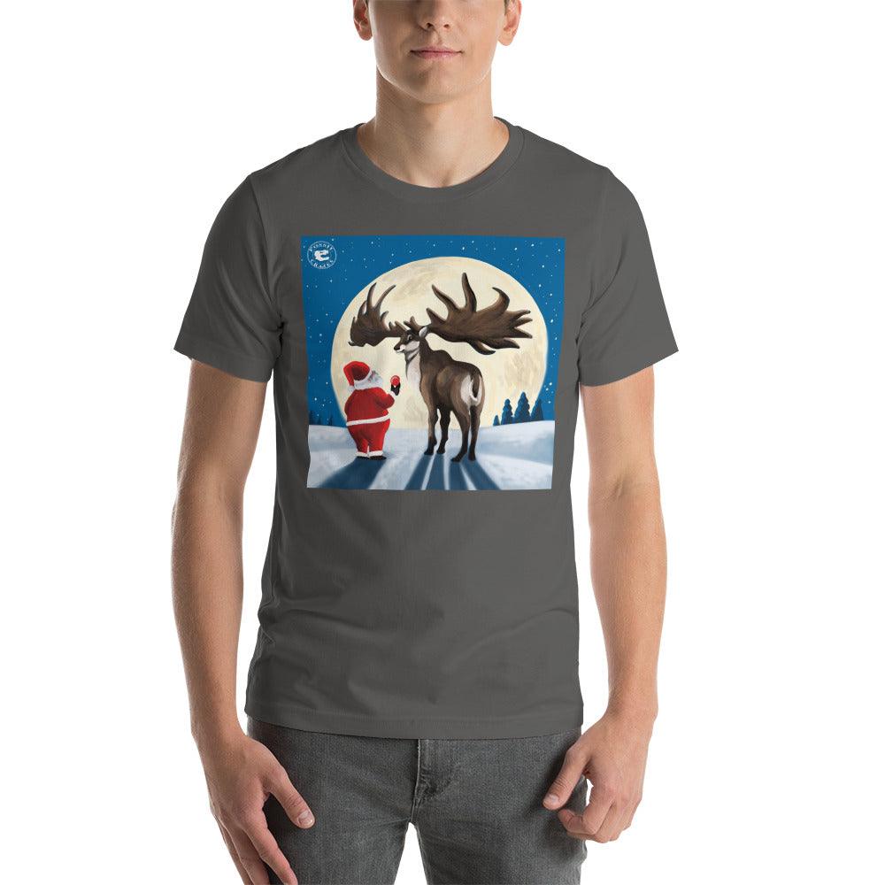 Christmas Megaloceros Unisex T-Shirt in asphalt