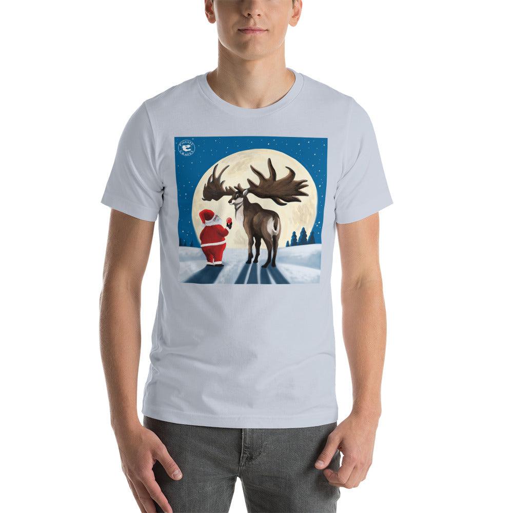 Christmas Megaloceros Unisex T-Shirt in light blue