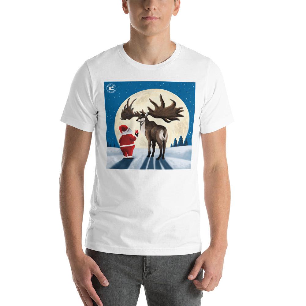 Christmas Megaloceros Unisex T-Shirt in white