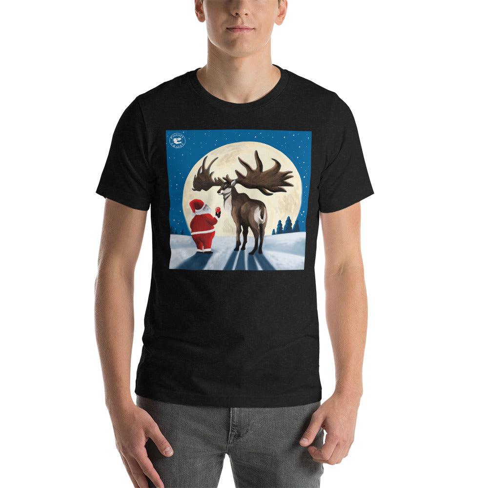 Christmas Megaloceros Unisex T-Shirt in black heather