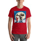 Christmas Megaloceros Unisex T-Shirt in red