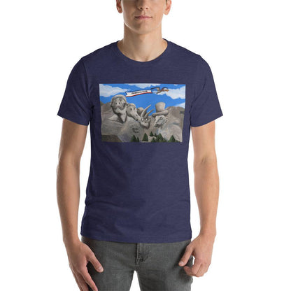 Dino Presidents' Day Dark Colors Unisex T-Shirt - Fossil Crates