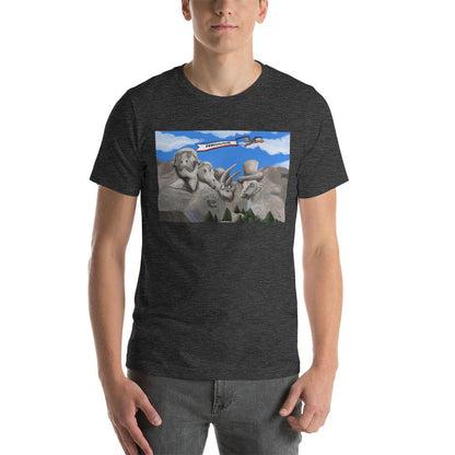 Dino Presidents' Day Dark Colors Unisex T-Shirt - Fossil Crates