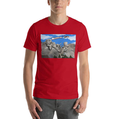 Dino Presidents' Day Dark Colors Unisex T-Shirt - Fossil Crates