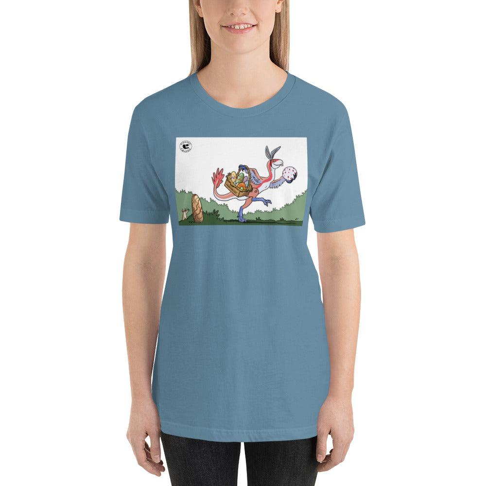 Easter Incisivosaurus Unisex T-Shirt in Steel Blue