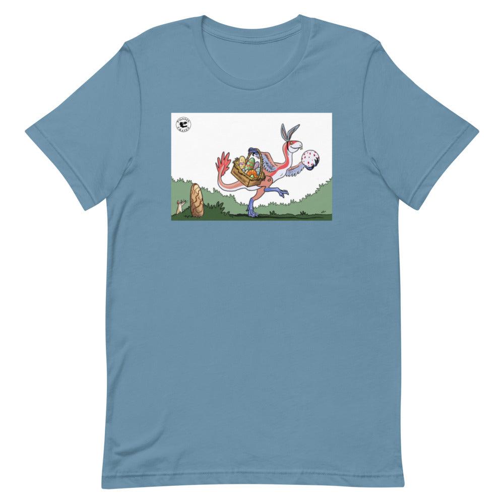 Easter Incisivosaurus Unisex T-Shirt in Steel Blue