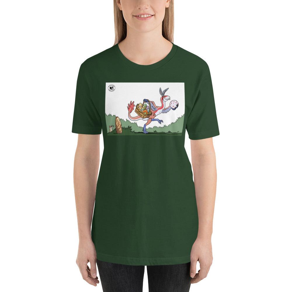 Easter Incisivosaurus Unisex T-Shirt in Forest 