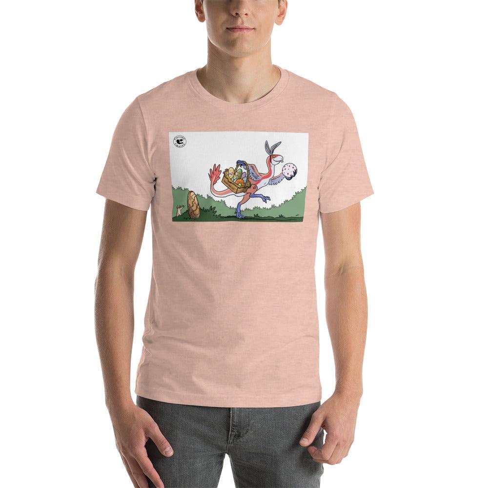 Easter Incisivosaurus Unisex T-Shirt in Heather Prism Peach