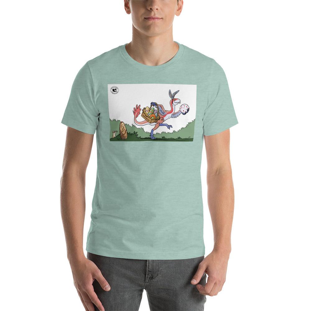 Easter Incisivosaurus Unisex T-Shirt in Heather Prism Dusty Blue