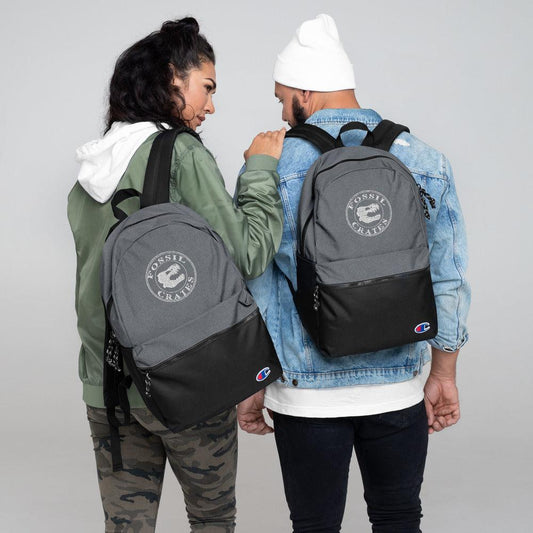 FC Logo Embroidered Champion Backpack - Fossil Crates Backpacks