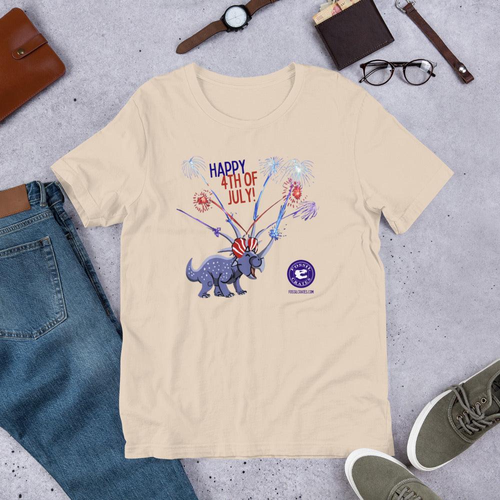 Happy 4th of July T-shirt - Fossil Crates Dinosaur T-Shirt