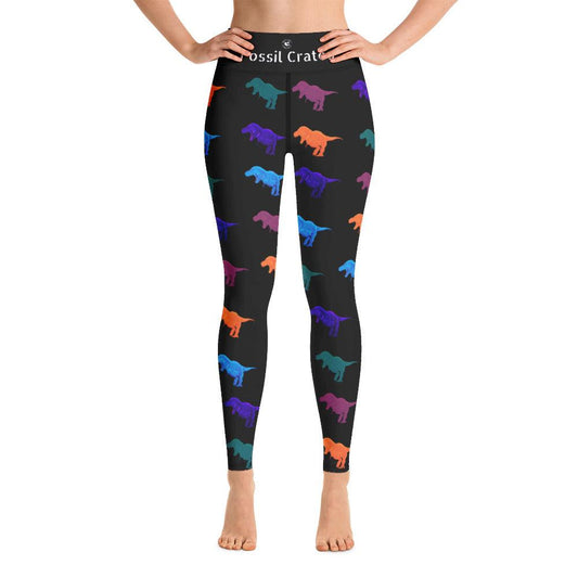 Multicolor T. rex Leggings - Fossil Crates Dinosaur Leggings