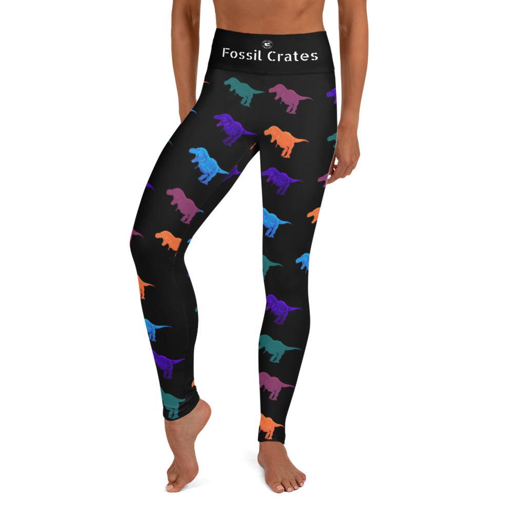 Multicolor T. rex Leggings - Fossil Crates Dinosaur Leggings