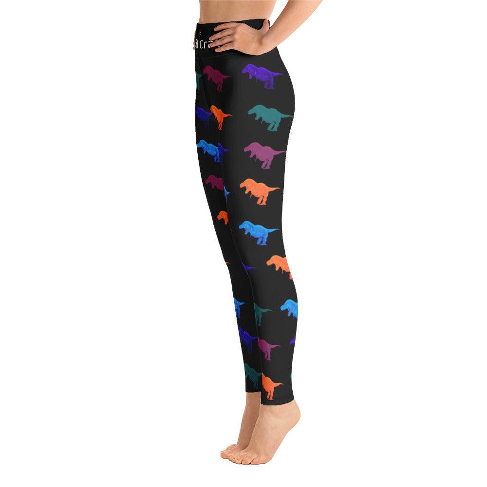 Multicolor T. rex Leggings - Fossil Crates Dinosaur Leggings