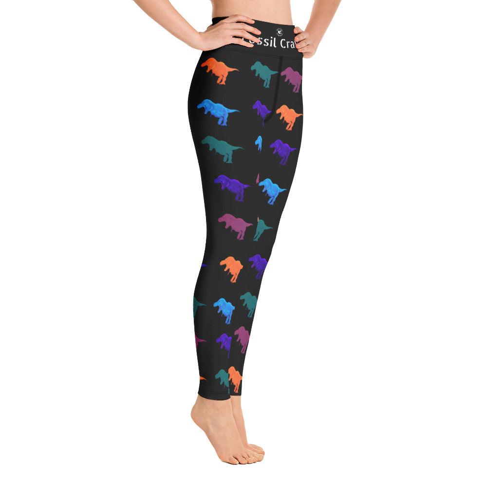 Multicolor T. rex Leggings - Fossil Crates Dinosaur Leggings