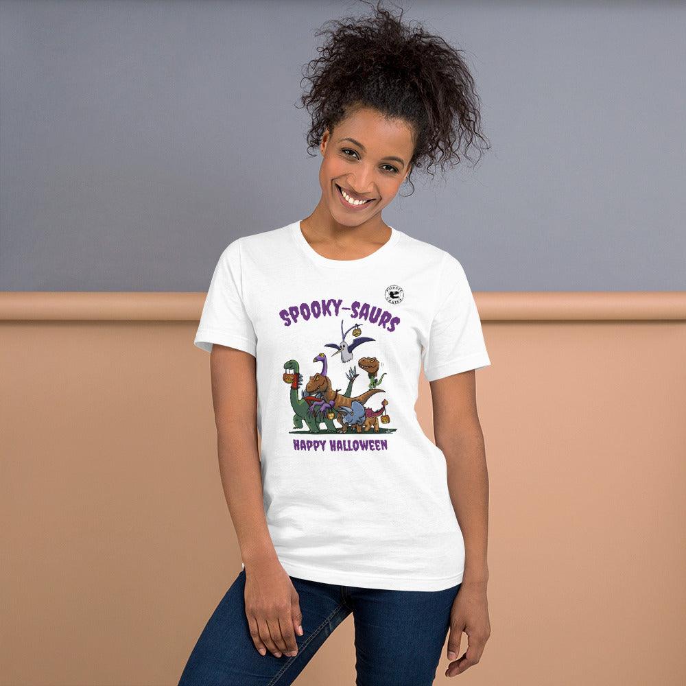 Spooky-saurs Halloween Unisex T-Shirt in White