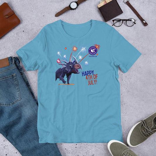 Styracosaurus Happy 4th of July T-shirt - Fossil Crates Dinosaur T-Shirt