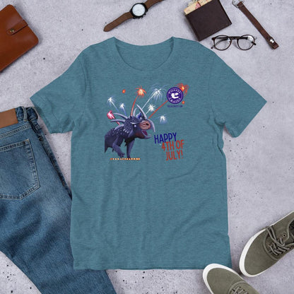 Styracosaurus Happy 4th of July T-shirt - Fossil Crates Dinosaur T-Shirt