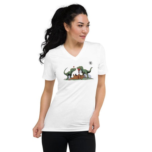 T. rex Love Story Unisex T-Shirt - Fossil Crates Shirts & Tops