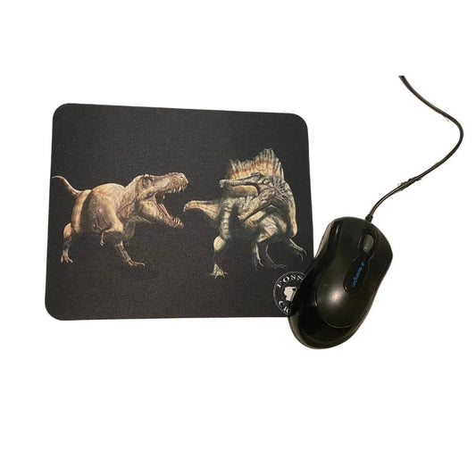 T. rex vs Spinosaurus Mouse Pad - Fossil Crates Dinosaur Mouse Pad