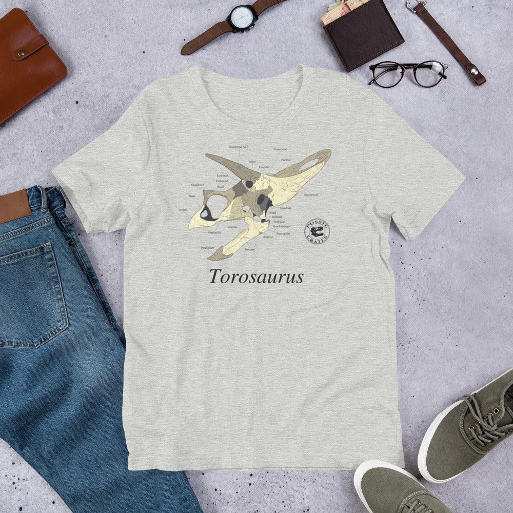 Torosaurus Skull Anatomy T-Shirt - Fossil Crates Shirts & Tops