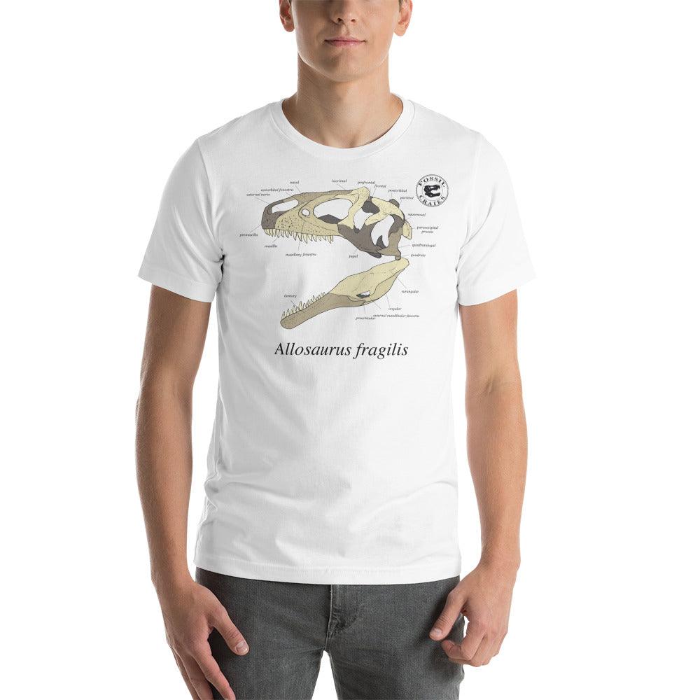 Allosaurus Skull Anatomy T-shirt - Fossil Crates Shirts & Tops